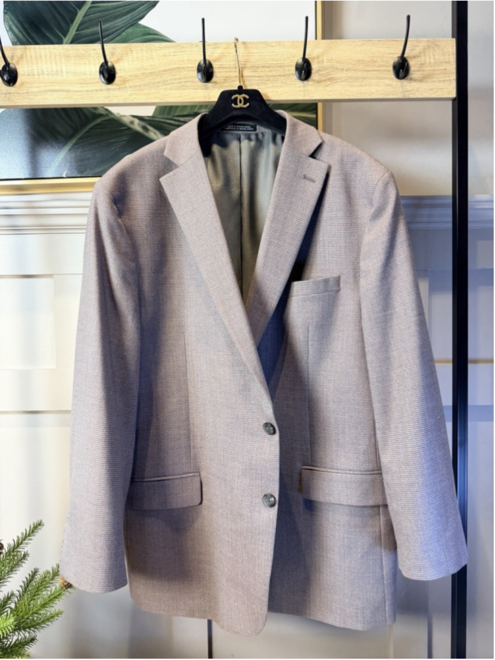 Kenneth Cole Reaction Men's Dusky Pink Knit Virgin Wool Sport Coat 60% Wool 50L